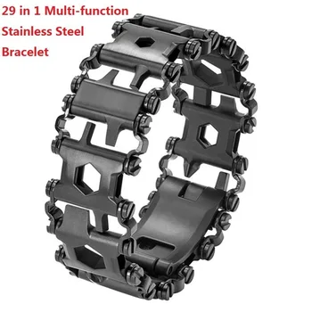 

29 in 1 Multi-function Stainless Steel Bracelet Wearable Bike Repair Tool Camping Hiking Outdoor Tool