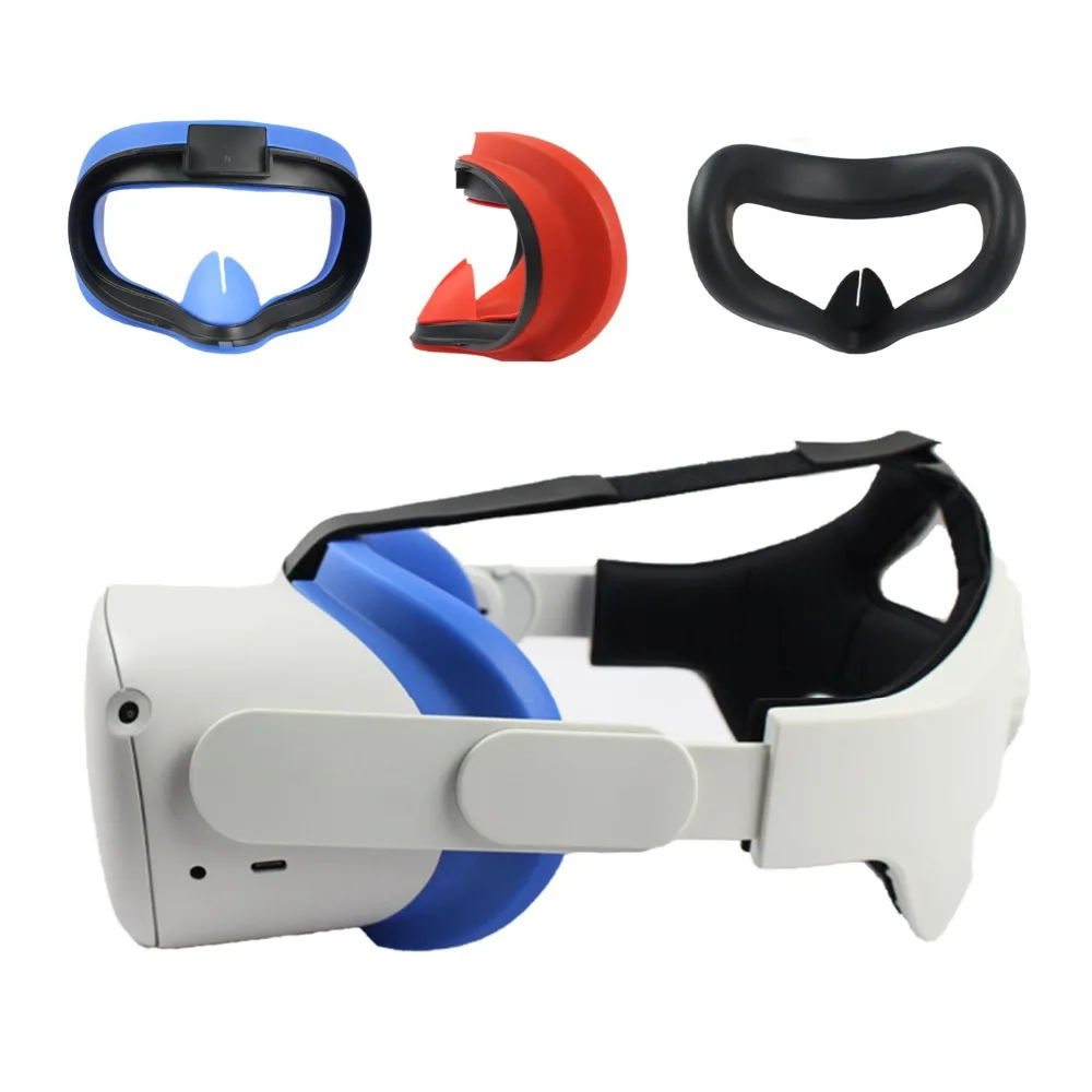 Devansi VR Maske für Oculus Quest VR Gaming Headset Silikon-Schutzhülle Gesichtsmaske VR Masken VR Face Cover Augenmaske für Oculus Quest