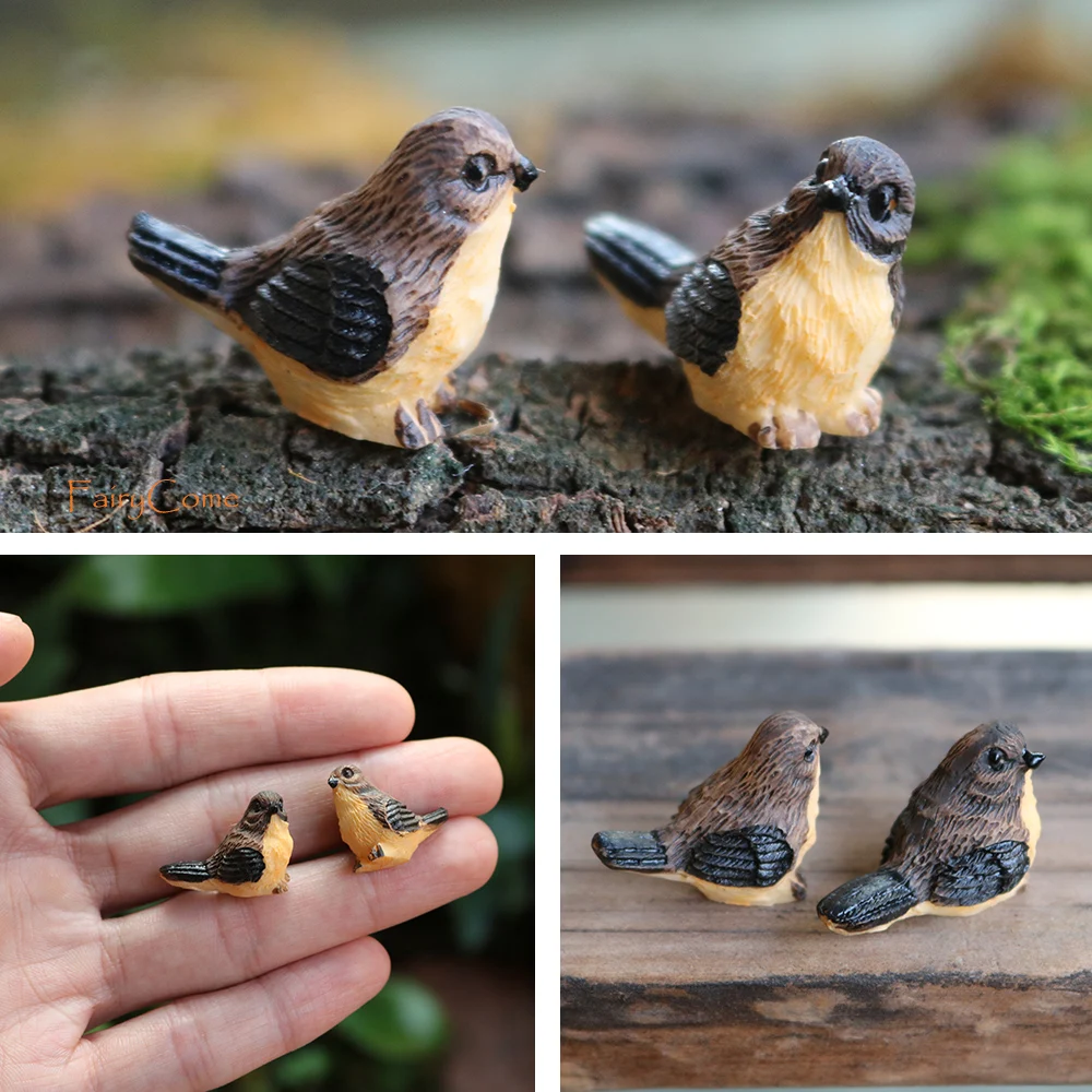 Resin Miniature Animals Fairy Garden Mini Forest Farm Animal Realistic Micro Tiny Animals Figurines Squirrel Chicken Bunny Set