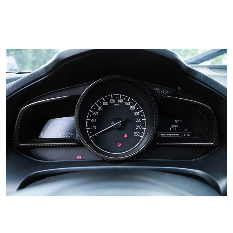Dashboard Interior Instrument Frame Cover Trim Carbon Fiber For Mazda 3 Axela 2014-dashboard cover interior mouldings car moulding decoration interior moulding trim strip