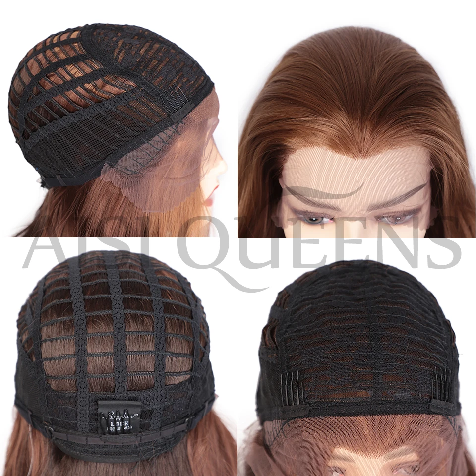 Aisi Queens, длинный парик на кружеве, синтетический, волнистый, свободные части, коричневый, черный, натуральные волосы для черных, белых женщин, парик для косплея