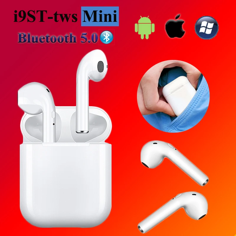 I9s Tws Bluetooth наушники без рук стерео Бас беспроводные для iPhone XiaoMi HuaWei в наличии |
