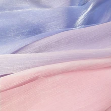 Ширина 150 см мягкий розовый блеск органза ткань тюль, марля, сетка для женского платья рубашка ткань, черный, белый, синий, зеленый, красный и серый