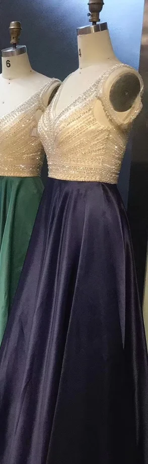 navy blue С открытыми плечами вечерние платья сексуальные с открытой спиной темно-зеленые Длинные Атласные Вечерние Выпускные платья с бисером блестки дешевые свадебные платья для гостей - Цвет: navy blue