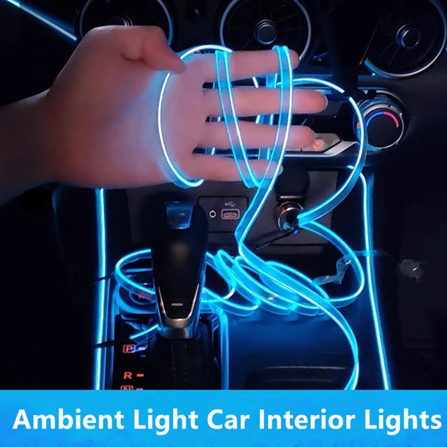 Bande lumineuse LED flexible au néon pour intérieur de voiture