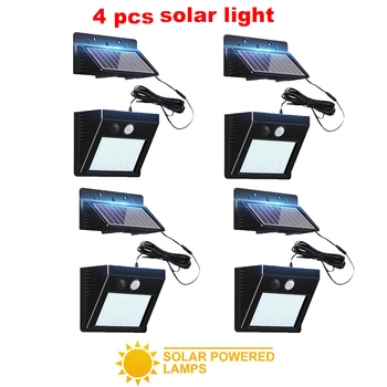 

2/4pcs 100/56/30 LED Led Solar Light Outdoor Waterproof Lighting for Garden Wall Adjustable Mode Rotable Pole Solar Lamp Emergen