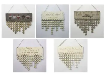 

Wooden Happy Birthday Calendar Anniversary Reminder Board DIY Sign Special Dates Board Hanging Christmas Decorations SN2409
