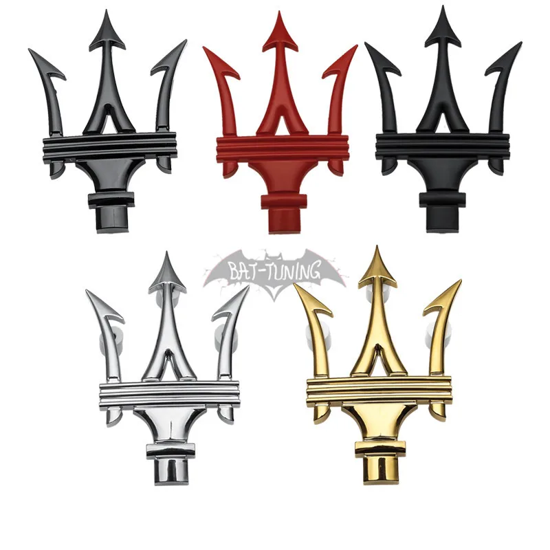 

1X Front Grill Badge For Maserati Gran Turismo GT Trident Emblem Sticker Upgrade Styling Trim Part Car Accessories