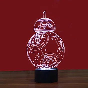 

Table-Lamp Decorative Star Wars BB-8 Colorful 3D Night Light USB Touch-Sensor Bedside Creative Visual Art Lights