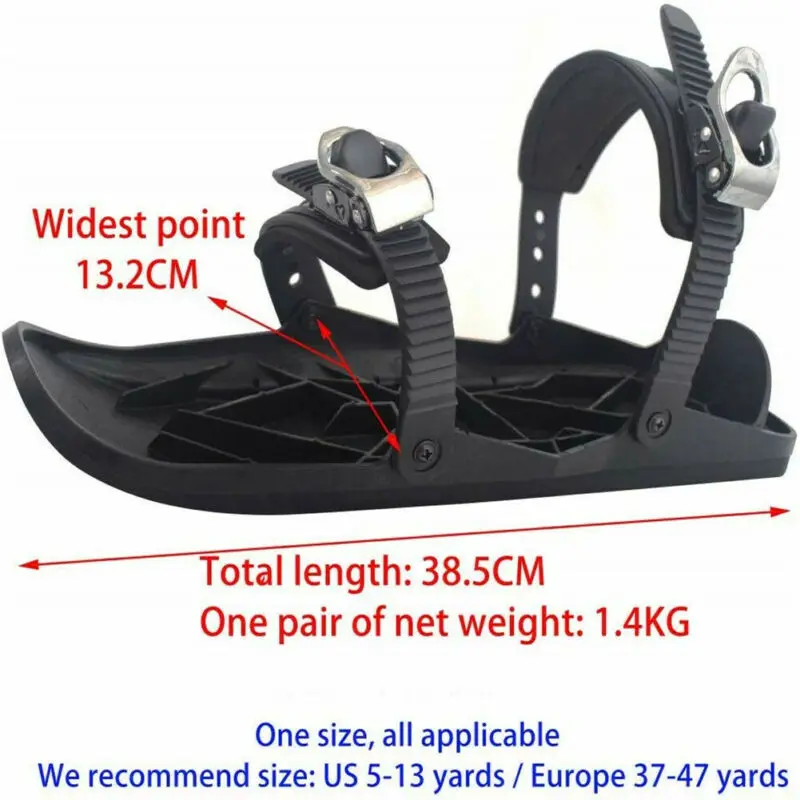 Новые зимние модные мини лыжные коньки Snowfeet feur kurze Сноуборд Лыжный спорт Schnee Skischuhen