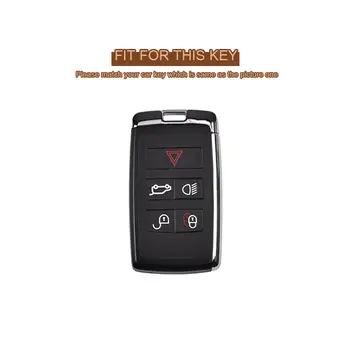 Portachiavi in pelle per auto portachiavi custodia in pelle per Land Rover Discovery Evoque Sport Freelander 2 LR4 per Jaguar e-pace XF XJL - Portachiavi in pelle per auto portachiavi custodia in pelle per Land Rover Discovery Evoque Sport