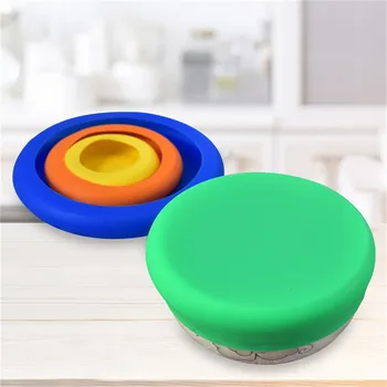 

4pcs Reusable Silicone Fruit Vegetable Storage Cover Containers Keeping Fresh Set Couvercle Silicone Alimentaire