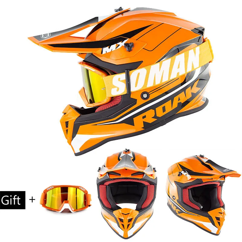 Профессиональный гоночный шлем для мотокросса внедорожный шлем мотоциклетный внедорожный ATV мотоцикл MTB шлем с очками