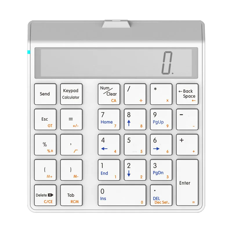 Numeric Keypad Bluetooth Numpad Wireless Number Pad Keyboard With 12 Digits LCD Display For Windows Android PC Computer Laptop soft keyboard for pc Keyboards