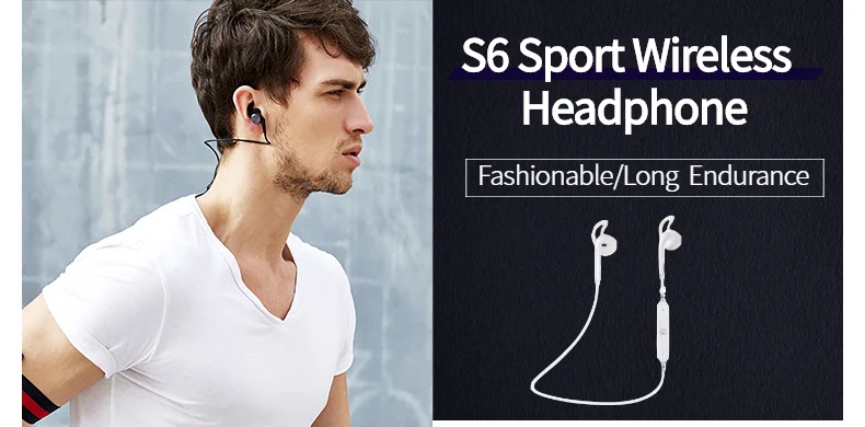 S6 спортивные шейные беспроводные наушники Bluetooth наушники для телефона с микрофоном наушники для iPhone Xiaomi samsung huawei
