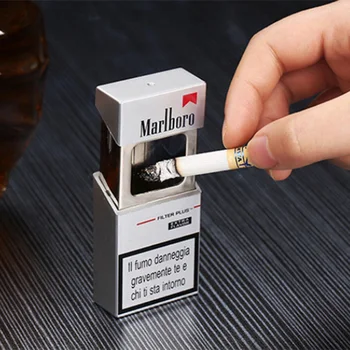 

Fashion Portable Ashtray With Lid Keychain Pocket Mobile Ashtray Auto Aschenbecher Mini Cigarette Metal Bottle Storage Package