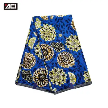 

ACI 2020 Hot Sale Veritable Wax African Wax Prints Fabric Fashion Guaranteed Wax Ankara Wax Prints Fabric Tissu Africain 6 Yards