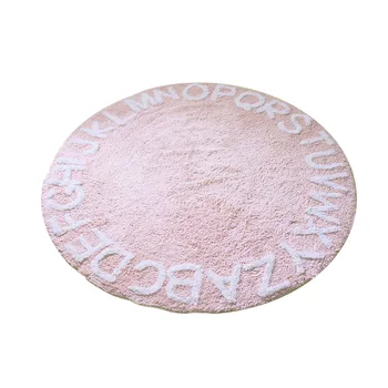 

For Bedroom Playroom Playtime Childrens Room Round Early Educational Shower Gift 26 Alphabet Infant Kids Rug Soft Learning