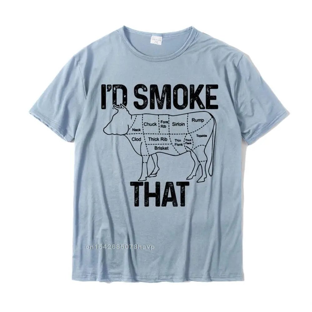 Cool Normal Normal Short Sleeve Summer Tops & Tees Cute O-Neck Cotton Fabric Tops Shirts Men T Shirts Top Quality Mens Chef Butcher Cook BBQ Id Smoke That Cow Beef Funny Gift T-Shirt__21514. navy