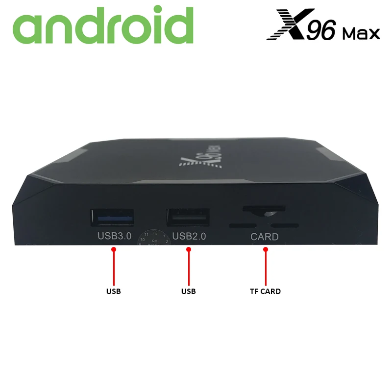 ТВ приставка X96 Max на Android 8 1 четырехъядерный процессор H265 STB Amlogic S905X2 DDR4 4 Гб 32 ГБ 2 16