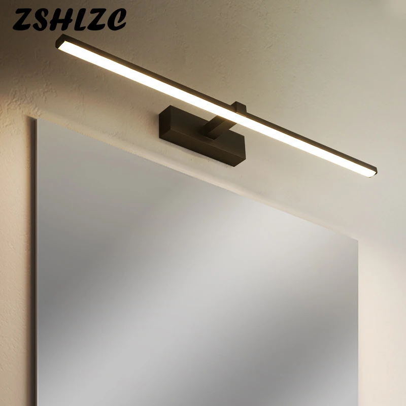 Modern Led Wall Lamp 120 100 80cm Mirror Light Wall Mounted Wall Light Fixture Bathroom Mirror Light Sconce Lamp Black White 3