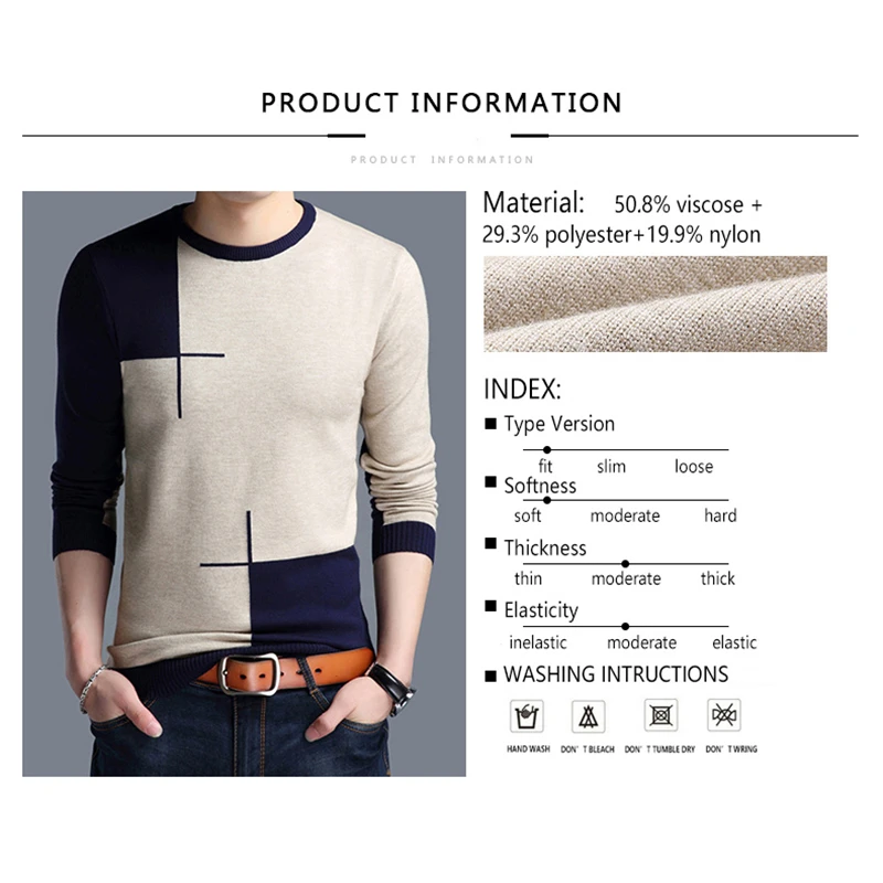 BROWON, мужской брендовый свитер, весна-осень, мужской свитер с длинными рукавами и круглым вырезом, отлитая трикотажная рубашка, тонкие хитовые цветные облегающие свитера для мужчин