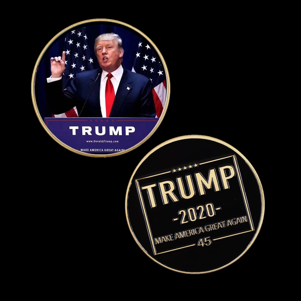 Золотая монета Американский 45-й президент Дональд монета с изображением Трампа белый дом США Серебряные Металлические Монеты Коллекция для праздничного подарка - Цвет: style 1