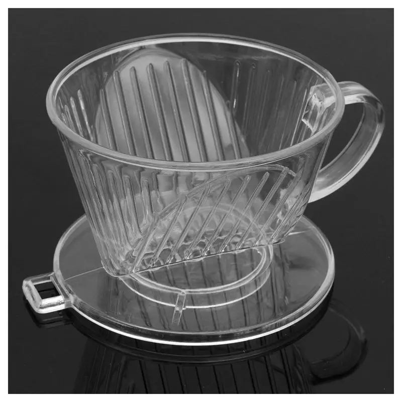 Clear Coffee Filter Cup Cone Maker Brewer Holder Plastic Reusable