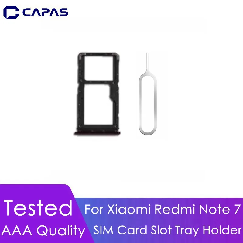 

Tested for Redmi Note 7 SIM Card Slot Tray Holder + Removed Tool for Xiaomi Redmi Note 7 SIM Card Tray Replacement Spare Parts