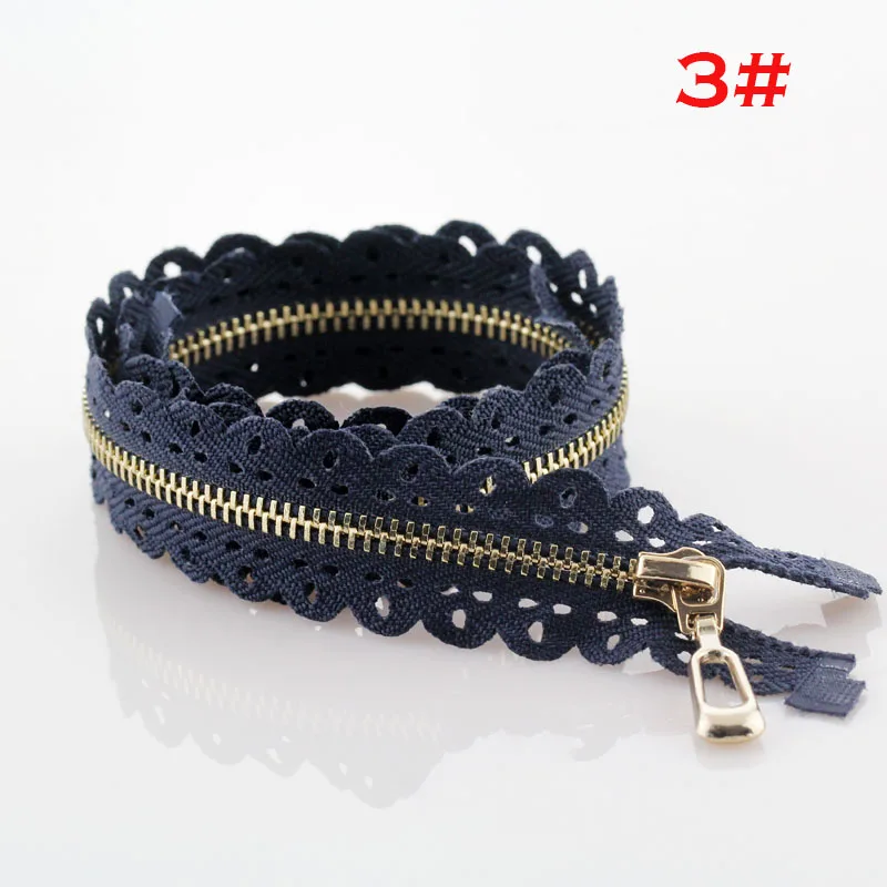 Navy 2 шт. 3#50 см 60 см экологически чистые открытые металлические застежки-молнии для шитья пуховая куртка пальто молния DIY аксессуары для одежды портной инструменты - Цвет: Navy