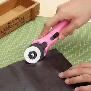 

Rotary Leather Cutting Tool Fabric Blade DIY Patchwork Sewing Quilting Cutter Cut Leather and Carpet for Home School Crop Tools