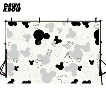 

DAWNKNOW Cartoon Mouse Photography Background Children Birthday Party Photocall Photo Shoot Backdrop Baby Customize lv2402