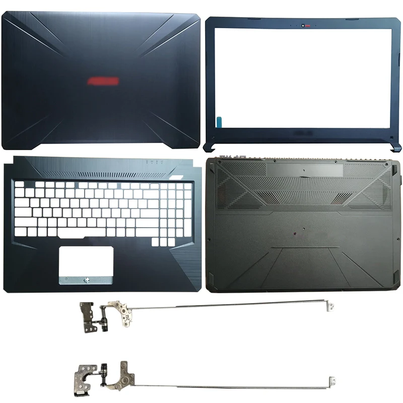 Для ASUS FX80 FX80G FX80GD FX504 FX504G FX504GD/GE ЖК-задняя крышка для ноутбука/передняя рамка/петли/Упор для рук/нижний чехол 47BKLLCJN70 - Цвет: ABCD Hinges