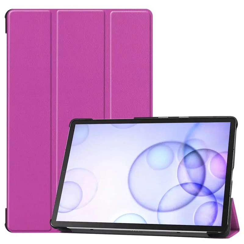 50 шт/партия для Samsung Galaxy Tab S6 10,5 чехол ультра тонкий умный корпус стоящий чехол для Galaxy Tab S6 10,5 дюймов SM-T860 планшет - Цвет: Purple