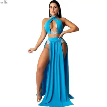 

2020 Fashion Women Set Summer Swimwear High Waist Sexy Beach Bra Top +panties+skirts Three Piece Sets Bikinis Set Club Outfits
