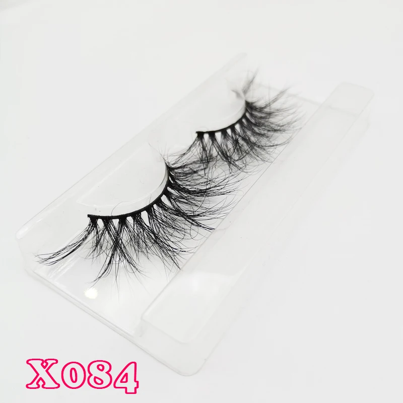 X084-rectangle tray 25 мм норковые ресницы Многослойные норковые ресницы оптом ресницы от поставщика 3D настоящие норковые ресницы индивидуальная упаковка коробок - Цвет: X084-rectangle tray