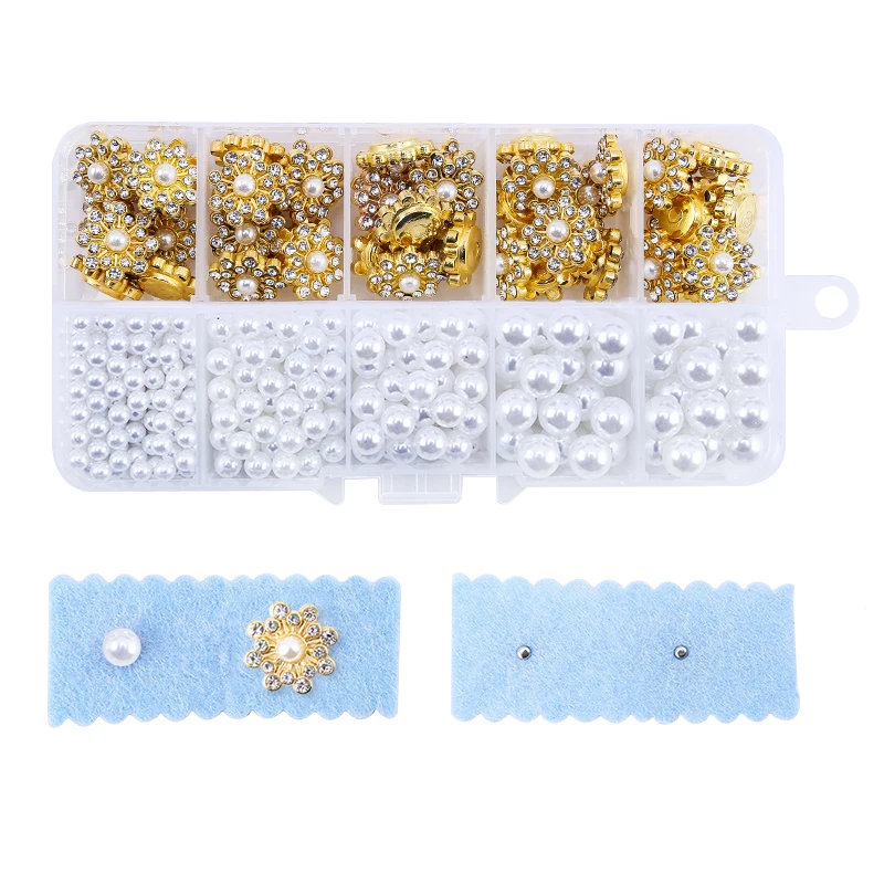 Torus Handheld Pearl and Rivet Setting Machine with Bead Screw Heads for DIY Fashion Accessories