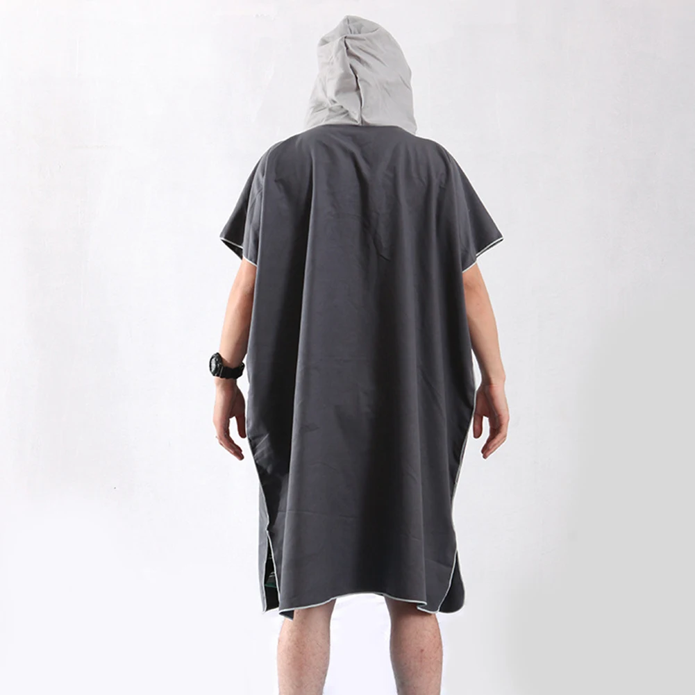 

Sports Changing Quick-dry Water Absorption Outdoor Bath Towel Swimmers Poncho Home Microfiber Hooded Cloak Beach Unisex Adults