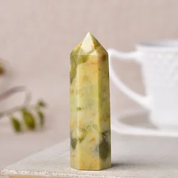 Natural Healing Crystal Point Wand Set - 36 Vibrant Colors of Polished Stone Towers for Energy, Meditation, and Home Décor (Flower jade)