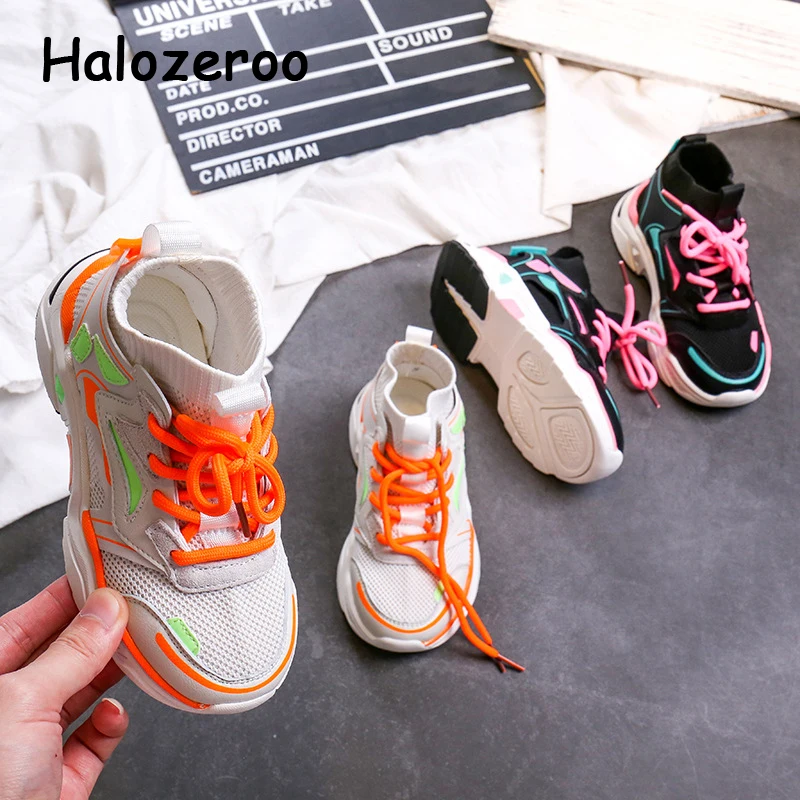 

Autumn Kids Mesh Sport Sneakers Baby Girls Running Shoes Children Slip On Casual Sneakers Boys Brand Chunky Sneakers Trainers