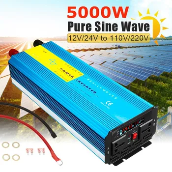 

Pure Sine Wave Inverter 12V 220V 5000W Pe ak Voltage Transformer Converter 12V 110V Solar Inverter 60Hz