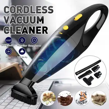 

2021 New 3500Mbar 120W 12V Cordless Handheld Vacuum Cleaner Duster Dirt Suction Wet Dry Utensilios Domesticos for Car Home