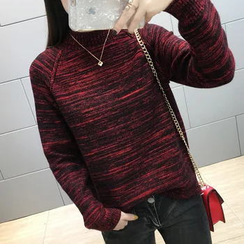 

9140 real shot new half high collar raglan sleeve sweater 43-2f, row 3, 1