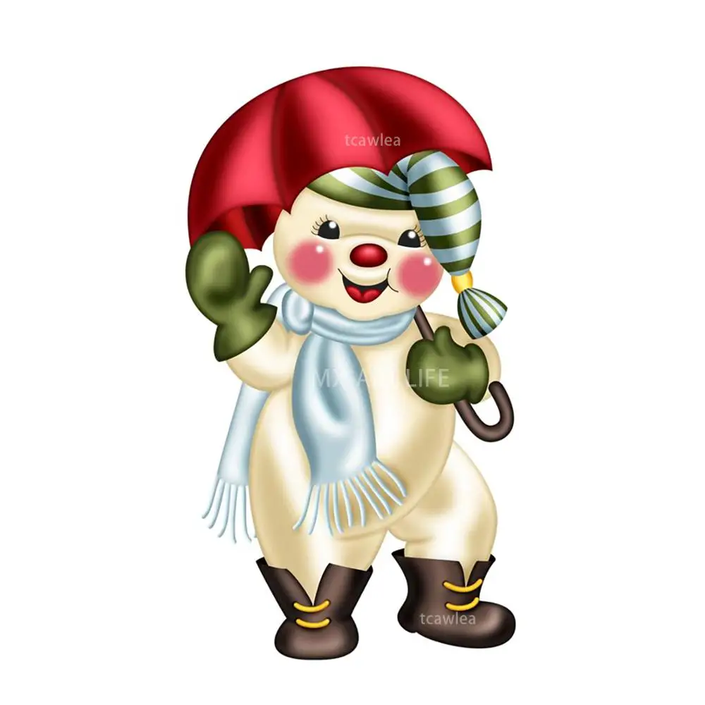 Рождественский зонтик Снеговик металлическая резка штампы кукла трафарет для