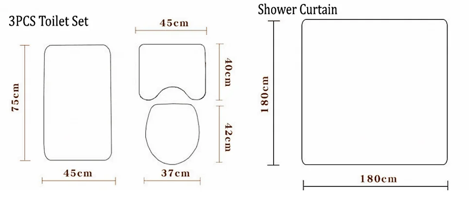 Modern City Night View Bathroom Set Cartoon Pikachu Waterproof Home Bathroom Set with Toilet Set 4 Piece Custom Bathroom Decor