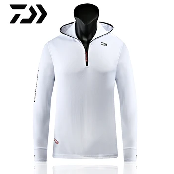 

Daiwa Outdoor Clothing Men Fishing Shirts Hoodie Long Sleeve Suncreen Sports Breathable Fishing Jackets Quick-drying Shirt