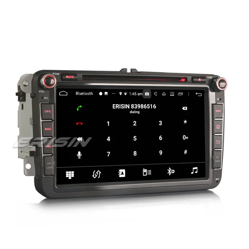 Sale Erisin ES7715V 7 inch Android 9.0 Octa Core 4GB RAM Car DVD Radio BT for Passat Golf Tiguan Eos Seat Skoda 1