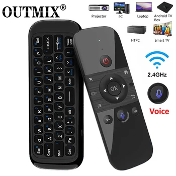 

Original W1 PRO Fly Air Mouse Wireless Keyboard Mouse 2.4G Rechargeble Mini Remote Control for Laptop Smart Android TV Box PC