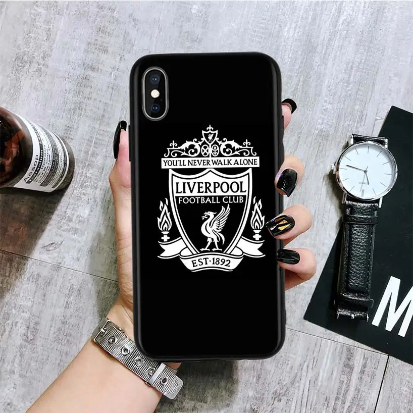 Черный чехол Liverpool Club для iPhone 11 Pro XS MAX XR 7 8 6 6S Plus X 10 Ten 5 5S SE, задняя крышка для телефона, чехол