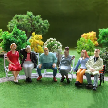 12pcs/24pcs G scale Model Figures 1:22.5-1:25 All Seated Painted People Model Railway P2513